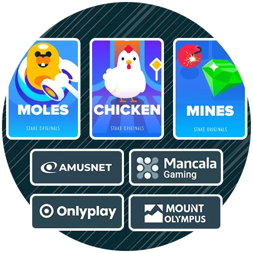 Explore a wide selection of Stake games today.