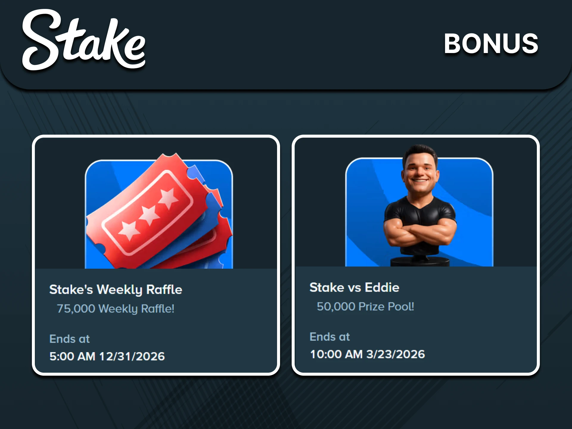 Stake has prepared bonuses for roulette games.