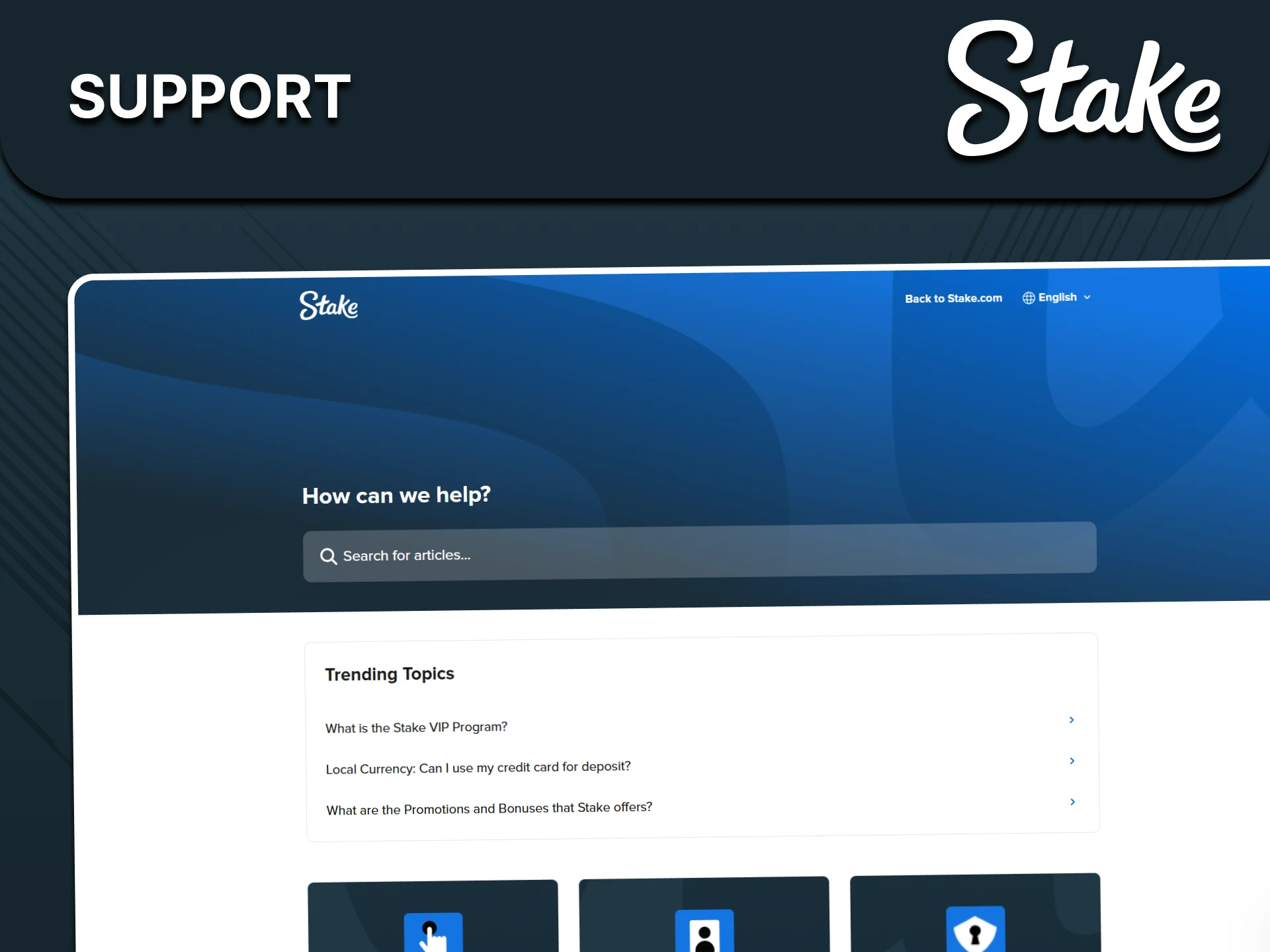 If you have any questions about sports betting, please contact Stake support.