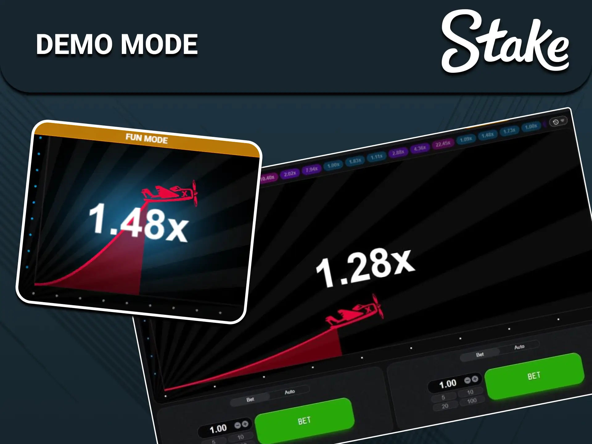 Try the free demo mode on the official Stake Aviator platform.
