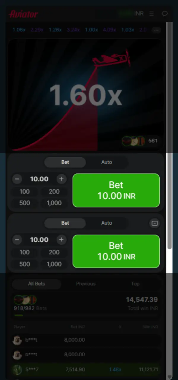 Choose your amount to configure your baseline bets in Stake Aviator.