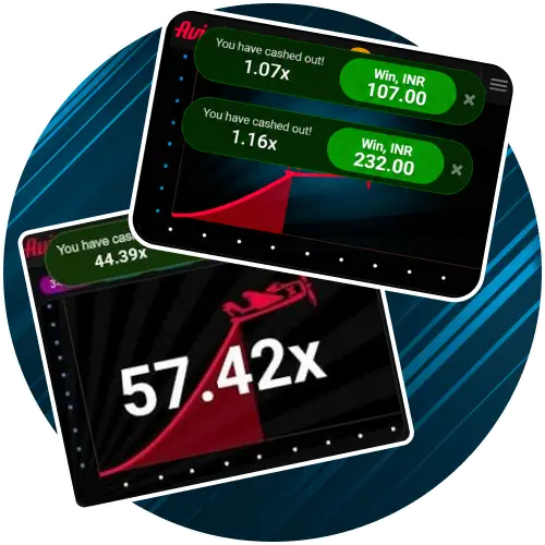 Receive instant results right after the plane takes off in the Stake Aviator game.