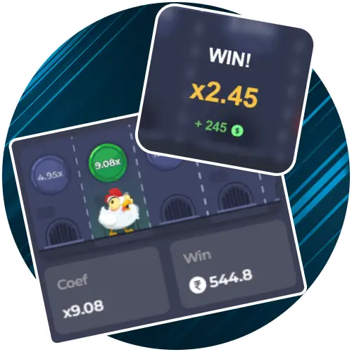 Receive instant results right after making a choice in the Stake Chicken Road game.